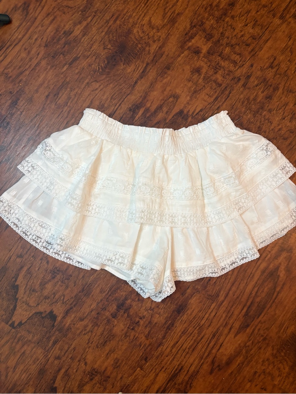 Altar'd State White Lace Tiered Skort